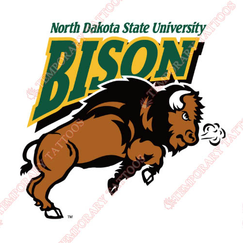 North Dakota State Bison Customize Temporary Tattoos Stickers NO.5595